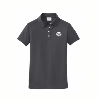 Women's Gray Polo-Front